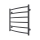 Vonios kambario kopėčių tipo radiatorius INOX CLASSIC 122W/230V 57x53 cm nerūdijančio plieno/antracitas