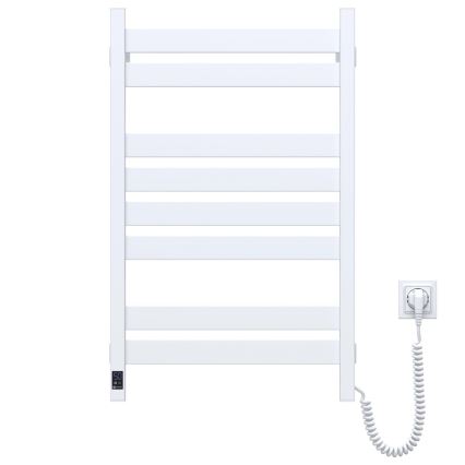 Vonios rankšluosčių džiovintuvas su termostatu LARGO 432W/230V 80,6 cm IP44, baltas, dešininis, kampuotas