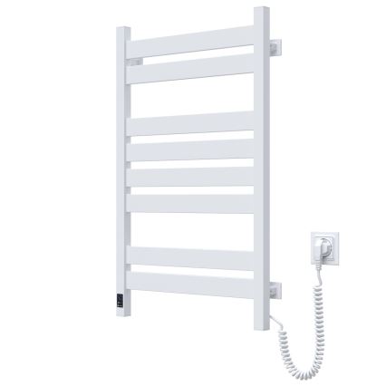 Vonios rankšluosčių džiovintuvas su termostatu LARGO 432W/230V 80,6 cm IP44, baltas, dešininis, kampuotas