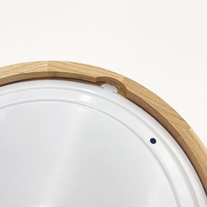Vonios kambario lubinis šviestuvas LINARO 2xE27/15W/230V IP54, ąžuolo apdaila, Ø 27 cm