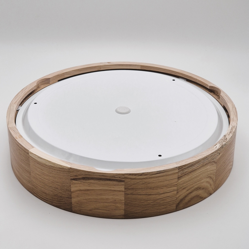 Vonios kambario lubinis šviestuvas OAK 3xE27/15W/230V, ąžuolas, Ø 37 cm, IP54