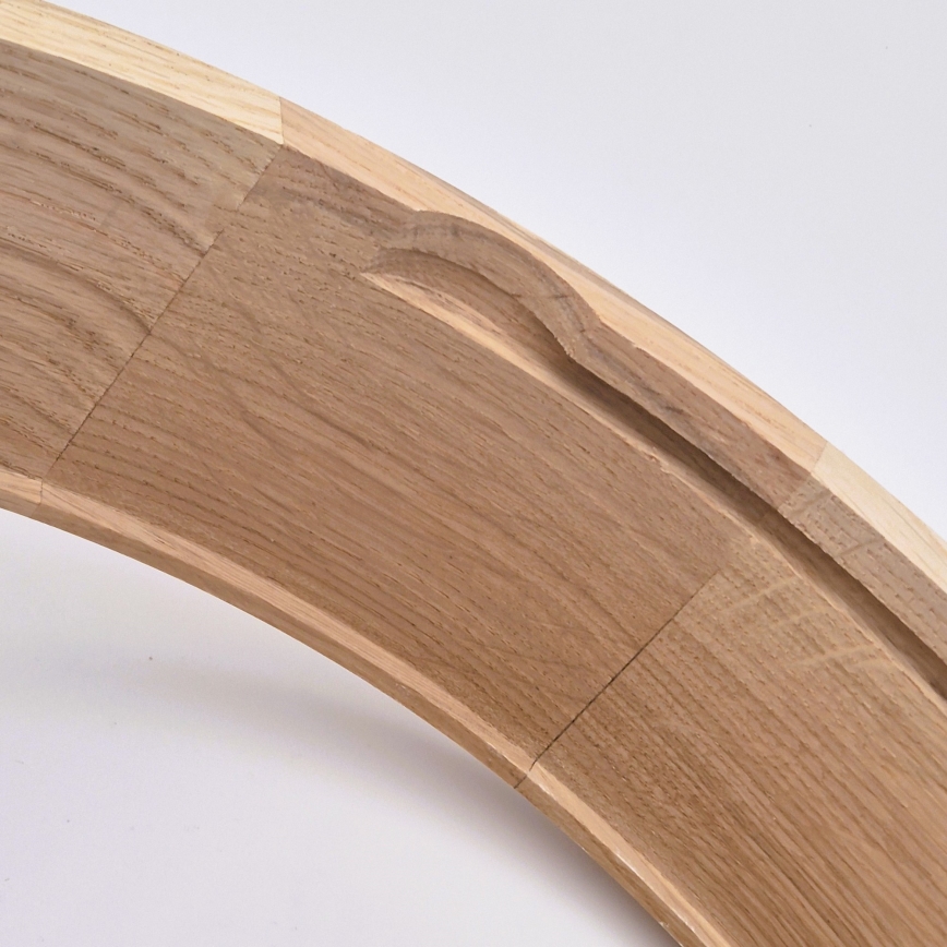 Vonios kambario lubinis šviestuvas OAK 3xE27/15W/230V, ąžuolas, Ø 37 cm, IP54