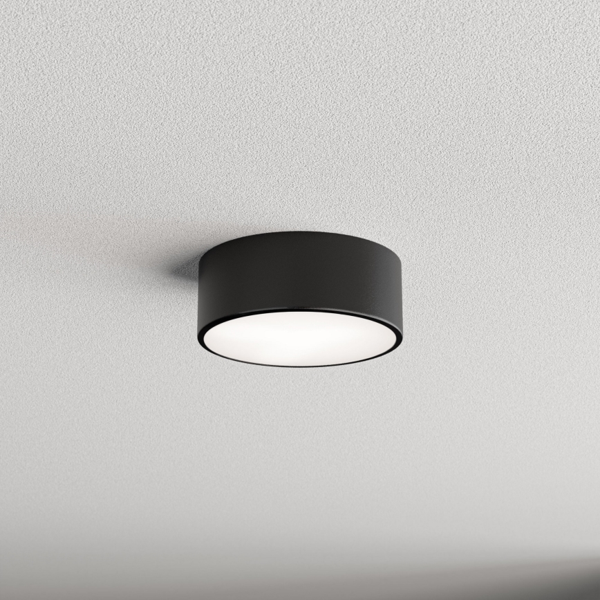 Vonios kambario lubinis šviestuvas su jutikliu CLEO 1xE27/24W/230V Ø 20 cm IP54 juodas