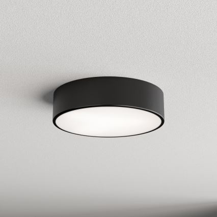 Vonios kambario lubinis šviestuvas su jutikliu CLEO, 2x E27, 24 W, 230 V, Ø 30 cm, juodas, IP54