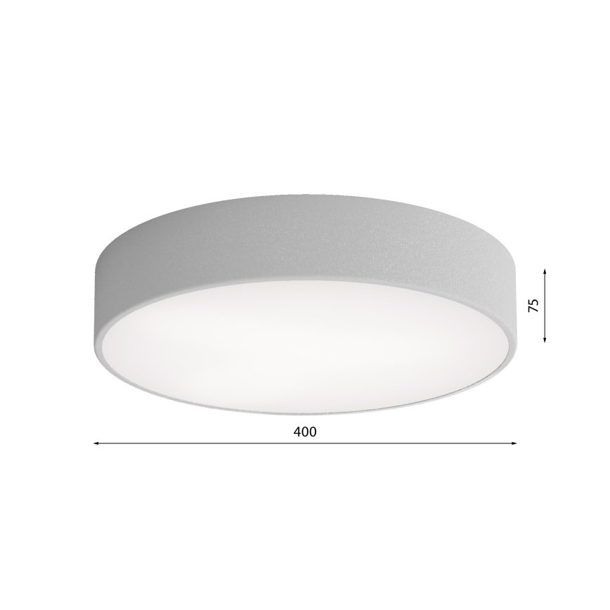 Vonios kambario lubinis šviestuvas su jutikliu CLEO 3xE27/24W/230V skersmuo 40 cm pilkas IP54
