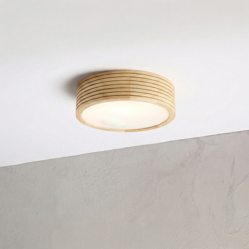 Lubinis vonios šviestuvas NATURAL MODERN 2xE27/15W/230V IP54 skersmuo 27,5 cm, pušis
