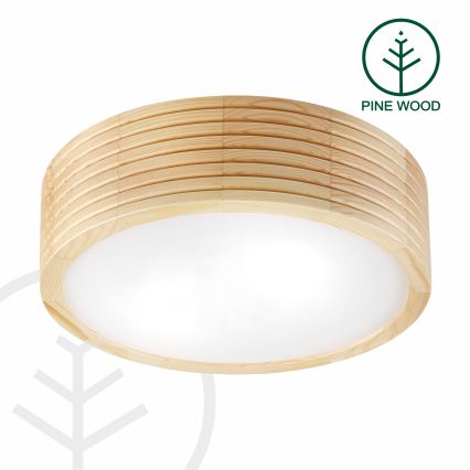 Lubinis vonios šviestuvas NATURAL MODERN 2xE27/15W/230V IP54 skersmuo 27,5 cm, pušis