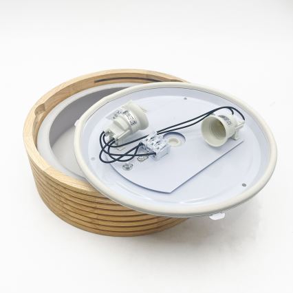 Lubinis vonios šviestuvas NATURAL MODERN 2xE27/15W/230V IP54 skersmuo 27,5 cm, pušis
