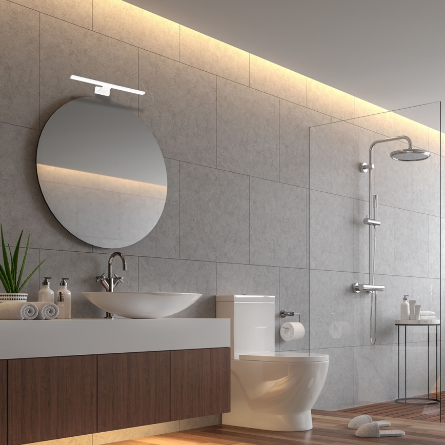Vonios kambario sieninis šviestuvas SHINE LED/7W/230V, 30 cm, IP44, balta