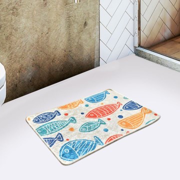 Vonios kilimėlis FISH 40x60 cm margas