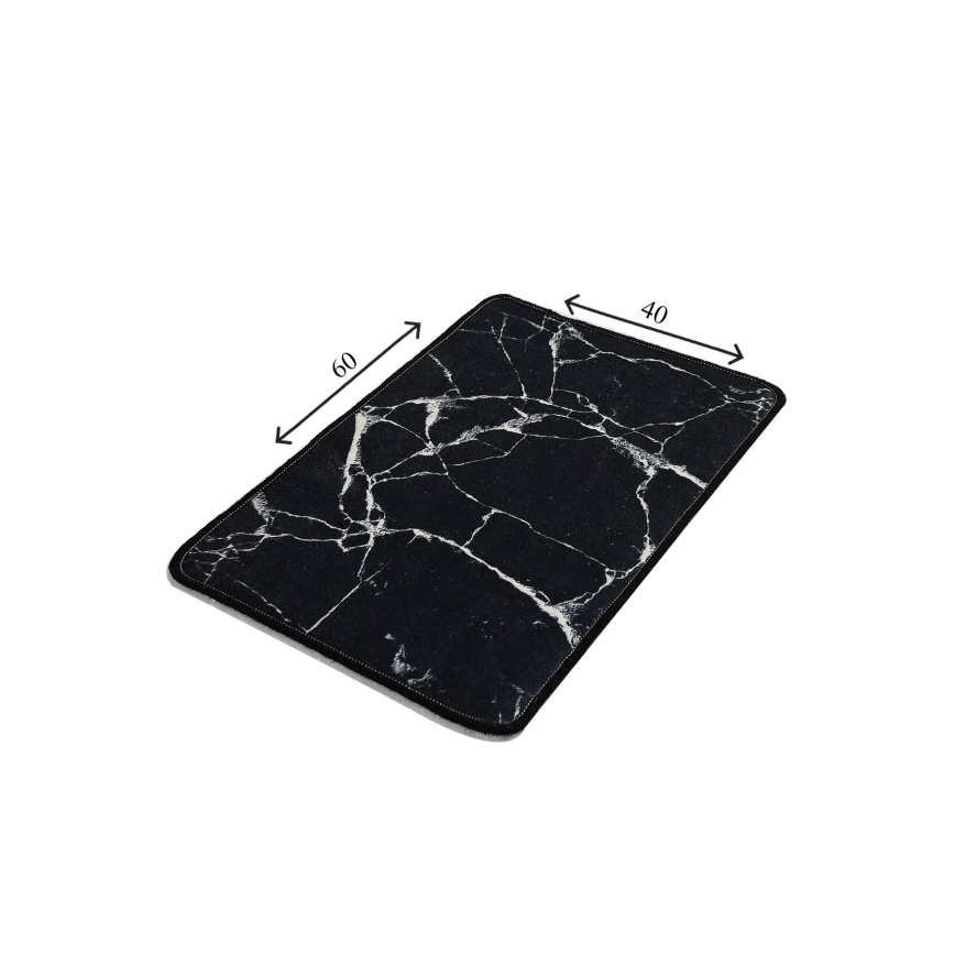 Vonios kilimėlis MARBLE 40x60 cm juoda