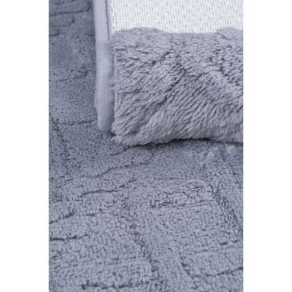 Vonios kilimėlis NEW STYLE 3D 60x90 cm šviesiai pilkas
