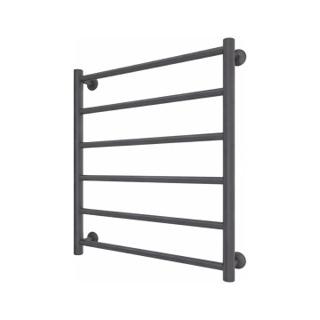 Vonios kopėčių tipo rankšluosčių radiatorius INOX FLAT 122W/230V 57x43 cm nerūdijančio plieno/antracitas