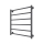 Vonios kopėčių tipo rankšluosčių radiatorius INOX FLAT 122W/230V 57x43 cm nerūdijančio plieno/antracitas