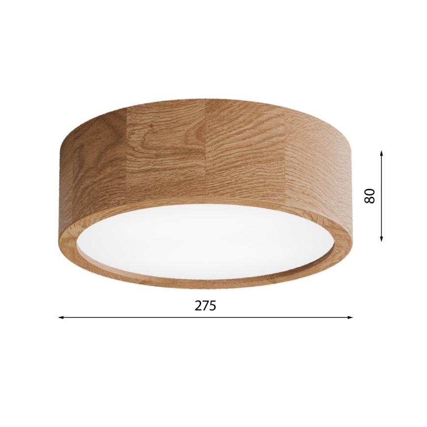 Vonios lubinis šviestuvas CLEO 2xE27/24W/230V IP54 d. 27,5 cm ąžuolas