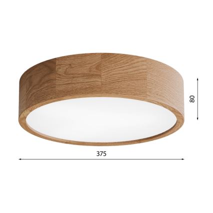 Vonios lubinis šviestuvas CLEO 3xE27/24W/230V IP54 d. ąžuolas 37,5 cm
