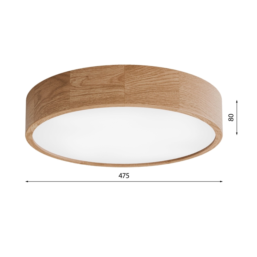 Vonios lubinis šviestuvas CLEO 4xE27/24W/230V IP54 d. 47,5 cm ąžuolas