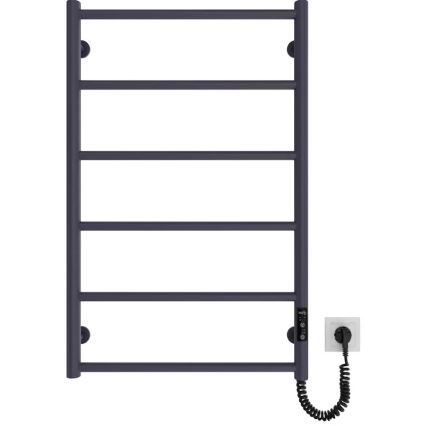 Vonios rankšluosčių radiatorius CLASSIC 110W/230V 81x52 cm, nerūdijančio plieno/antracitas, dešininis