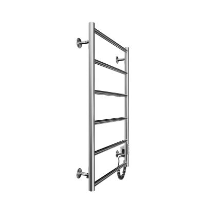 Vonios kambario kopėčių radiatorius CLASSIC 110W/230V 81x52 cm nerūdijantis plienas/blizgus chromas dešinė