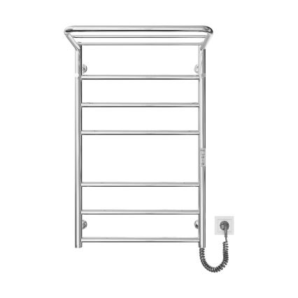 Vonios rankšluosčių radiatorius HOME 95W/230V 77x53 cm, nerūdijantis plienas/chromas, dešinės pusės