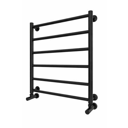 Vonios rankšluosčių radiatorius INOX FLAT 122W/230V 57x43 cm nerūdijančio plieno/juodas