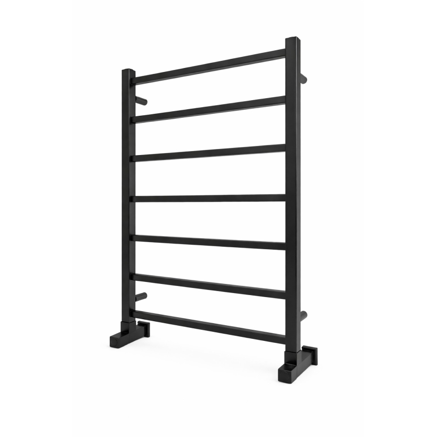 Vonios rankšluosčių radiatorius INOX TOKIO 161W/230V 77x53 cm nerūdijančio plieno/juoda