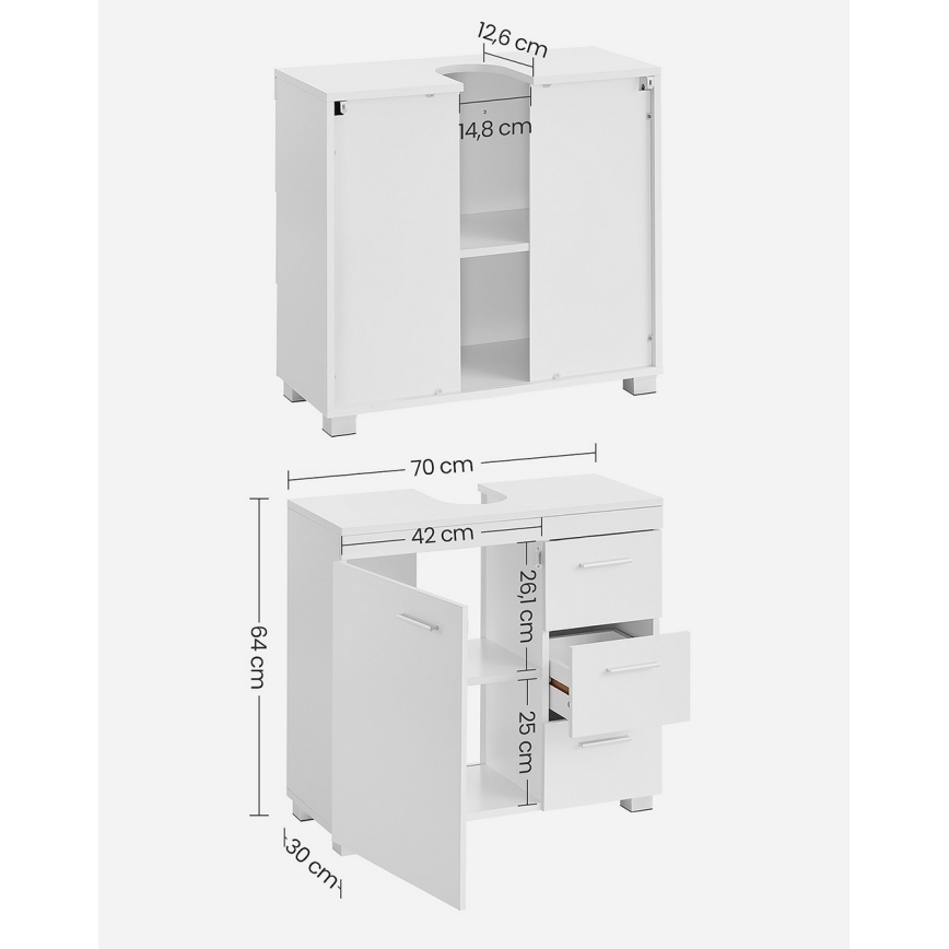 Vonios spintelė NICO balta