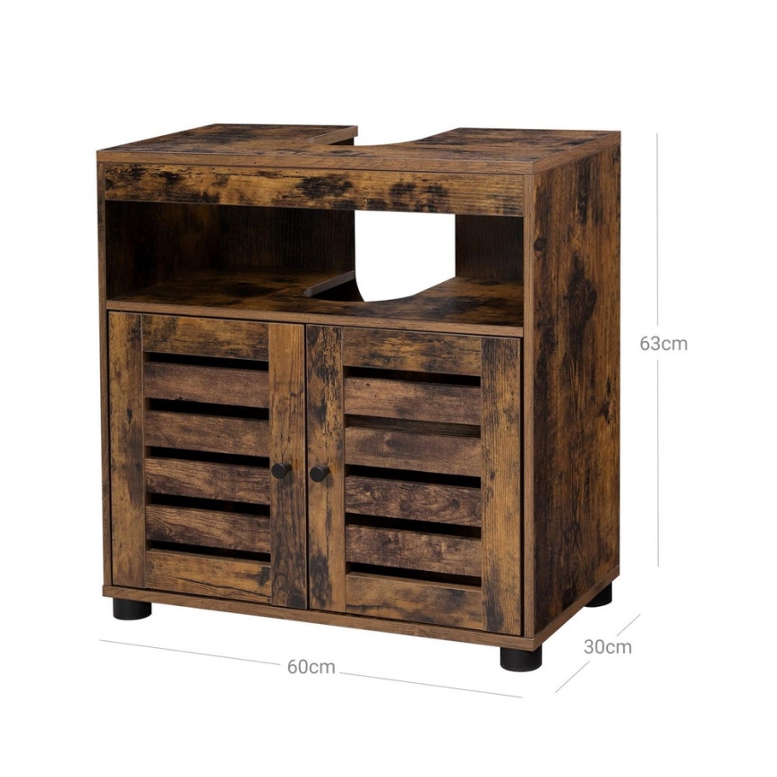 Vonios spintelė RENE, ruda