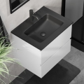 Vonios spintelė su kriaukle KENWOOD 61x52x45 cm balta/juoda