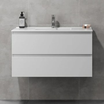 Vonios spintelė su kriaukle KENWOOD 91x50x47 cm balta