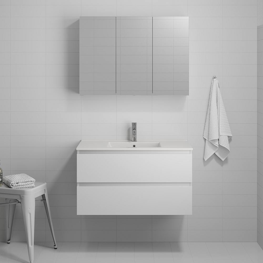 Vonios spintelė su kriaukle KENWOOD 91x50x47 cm balta