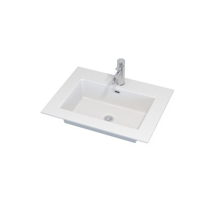 Vonios spintelė su praustuvu GRIBSKOV 60 cm ruda/ąžuolas/balta