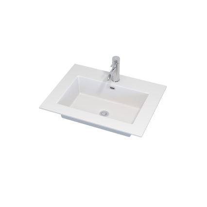 Vonios spintelė su praustuvu GRIBSKOV 60 cm smėlinė/ąžuolas/balta