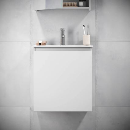 Vonios spintelė su praustuvu KENWOOD 51x55x41 cm balta