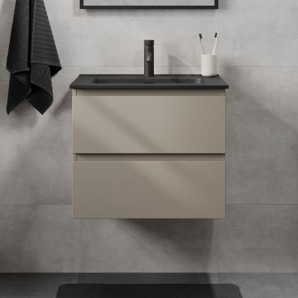 Vonios spintelė su praustuvu KENWOOD 61 cm marakesh/juoda