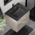 Vonios spintelė su praustuvu KENWOOD 61x52x45 cm marakesh/juoda