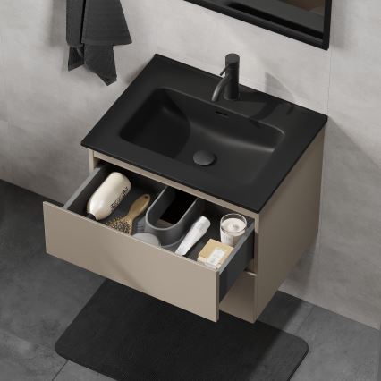 Vonios spintelė su praustuvu KENWOOD 61x52x45 cm marakesh/juoda
