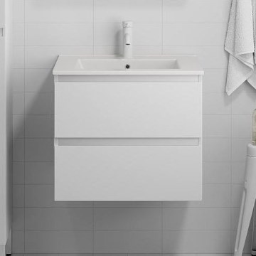 Vonios spintelė su praustuvu KENWOOD 61x52x47 cm, balta
