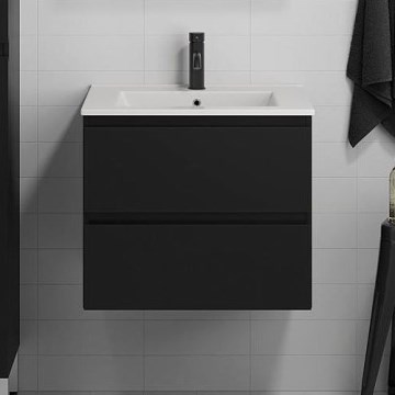 Vonios spintelė su praustuvu KENWOOD 61x52x47 cm juoda