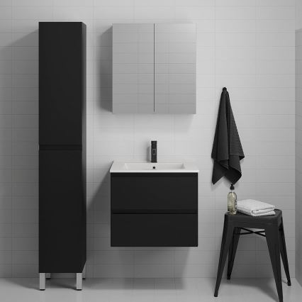 Vonios spintelė su praustuvu KENWOOD 61x52x47 cm juoda