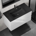 Vonios spintelė su praustuvu KENWOOD 91 cm balta/juoda