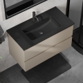 Vonios spintelė su praustuvu KENWOOD 91 cm Marakesh/juoda