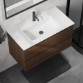 Vonios spintelė su praustuvu KENWOOD 91 cm riešutas/balta