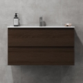 Vonios spintelė su praustuvu KENWOOD 91x50x47 cm riešutmedžio spalva