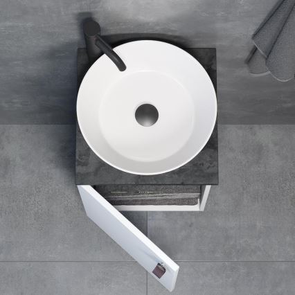 Vonios spintelė su praustuvu TAARNHOLM balta