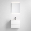 Vonios spintelė su praustuvu VIGO + LED sieninis veidrodis su apšvietimu LED/10W/230V IP44 baltos spalvos