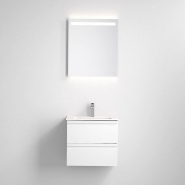 Vonios spintelė su praustuvu VIGO + LED sieninis veidrodis su apšvietimu LED/10W/230V IP44 baltos spalvos