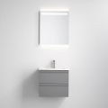 Vonios spintelė su praustuvu VIGO + LED sieninis veidrodis su apšvietimu LED/10W/230V IP44, pilka