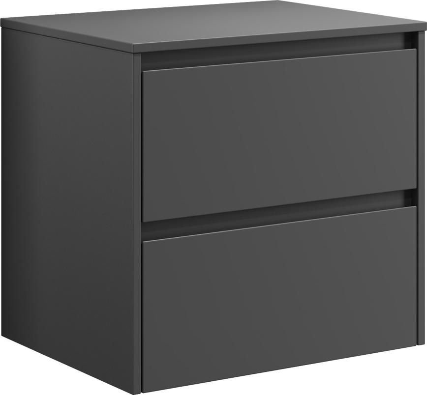 Vonios spintelė TRONDHEIM 60 cm praustuvui, antracitas