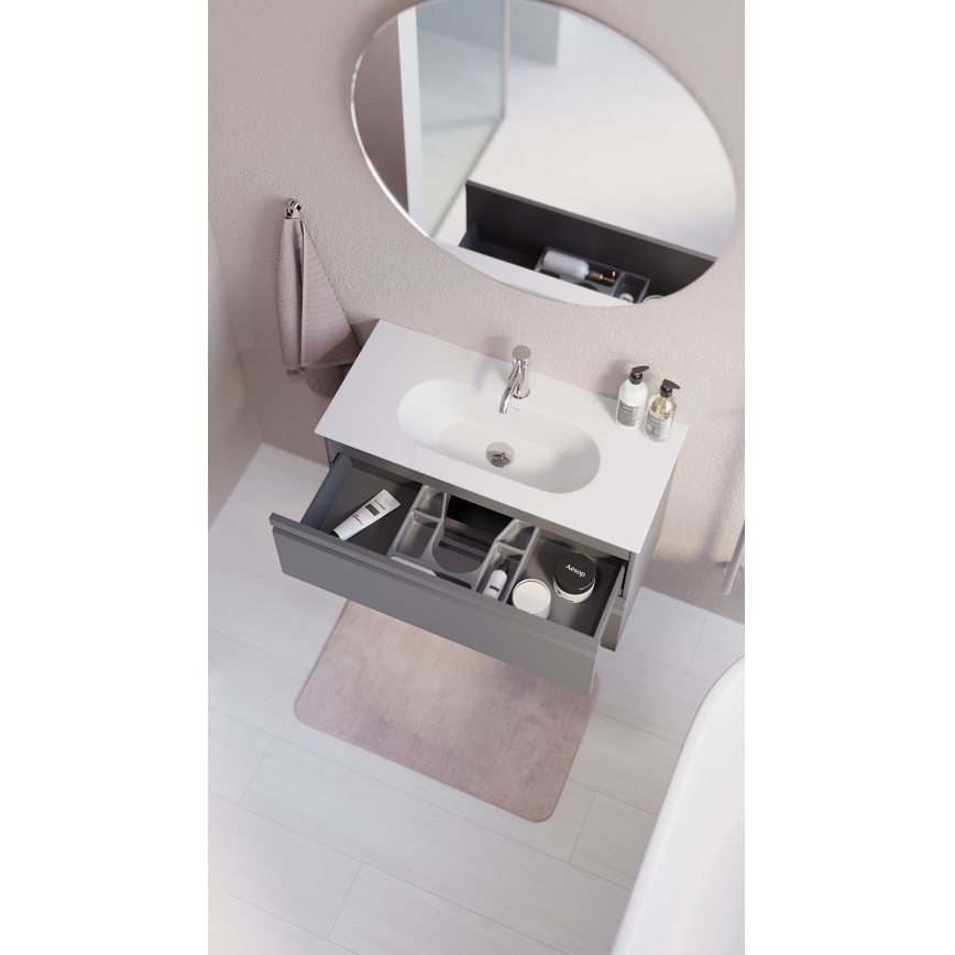 Vonios veidrodis NORDBORG, skersmuo 80 cm